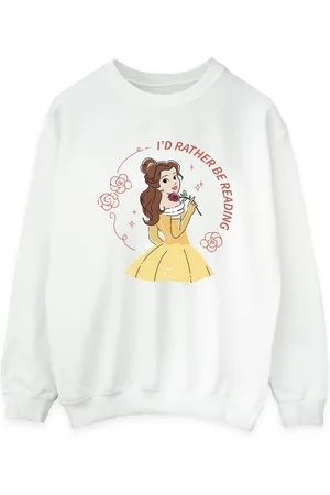 Disney Womens/Ladies Beauty And The Beast I´d Rather Be Reading Sweatshirt - Size Large
