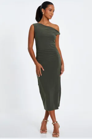 Quiz Womens Petite Twist Strap Bodycon Maxi Dress - Size 12 UK