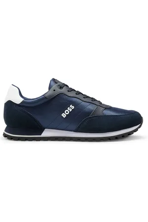 HUGO BOSS Mens Parkour Running Trainers in Dark Suede - Size UK 13