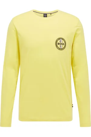 HUGO BOSS Mens Tyrec Long Sleeve T-Shirt in Cotton - Size Small