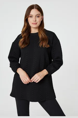 Izabel London Womens Cable Knit Longline Relaxed Jumper - Size 10 UK