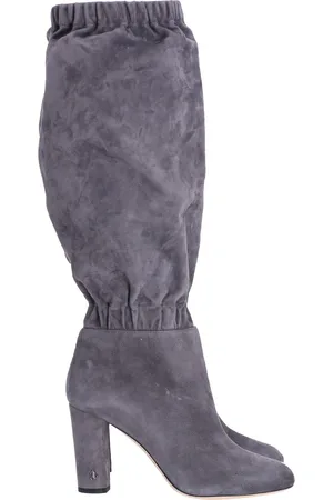 Jimmy Choo Pre-owned Womens Maxyn 85 Knee-high Boots in Suede - Size UK 6