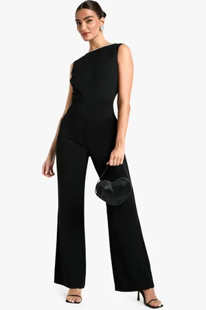 Boohoo Womens Diamante Trim Low Back Jumpsuit - - Size 10 UK