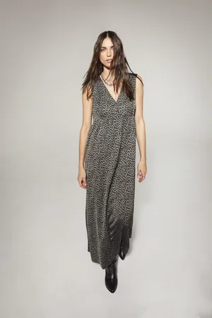 IKKS Womens Sleeveless Printed Maxi Dress - - Size 6 UK