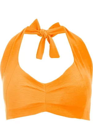 Quiz Womens Halter Neck Crop Top viscose - Size Medium