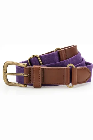 Asquith Mens Faux Leather And Canvas Belt - One Size