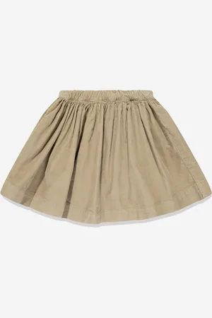 BONPOINT Girls Suzon Cotton Skirt in Beige - - Size 10Y