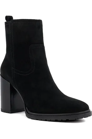 Dune Womens Ladies Block-Heel Ankle Boots PENG - Suede - Size UK 8