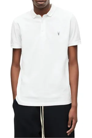AllSaints Reform Mens Polo Shirt Summer Casual T Shirts - Cotton - Size Small