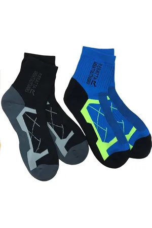 Regatta Mens 2 Pack Outdoor Active Wicking Walking Socks - Cotton - Size UK 6-8