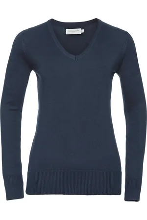 Russell Athletic Collection Womens/Ladies Cotton Acrylic V Neck Sweatshirt (French ) - Size 10 UK