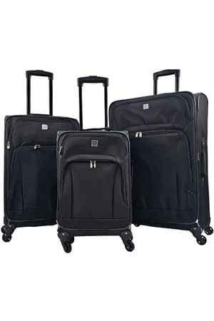 Infinity Unisex Lightweight 4 Wheel Luggage Travel Cases Soft Bags Suitcases - Size Medium
