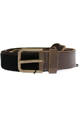 Dolce & Gabbana Mens Leather Logo Cintura Gurtel Belt Cotton - Size 95 cm