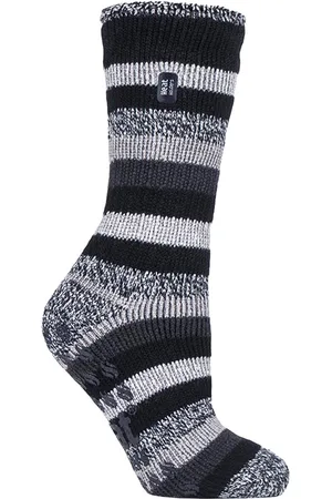 Heat Holders Womens - Ladies Non Skid Thermal Slipper Socks with Grips - Nylon - Size 4-6.5