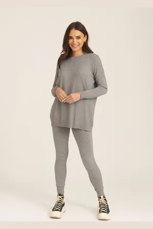 Gini London Womens Brushed Cotton Leggings - viscose - Size Medium/Large