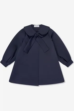 Mama Luma Girls Bow Detailed Jacket in Navy - - Size 9-10Y