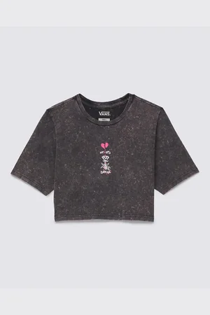 Vans WoMens Heartbreaker Crew Crop T-Shirt in Cotton - Size X-Large