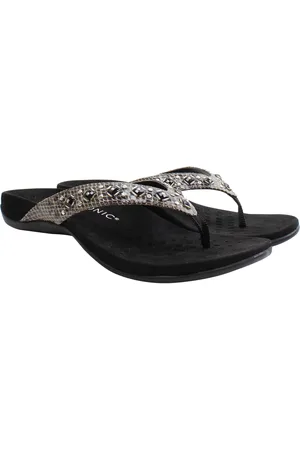 Vionic Floriana Snake Womens Flip-Flops - Size UK 3