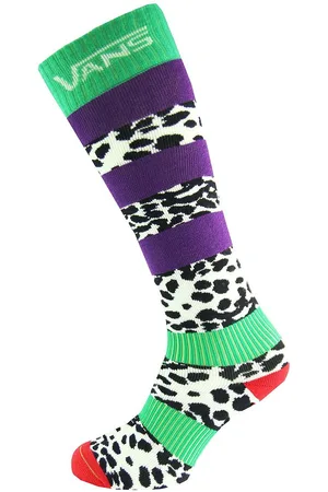 Vans Womens Off The Wall Printed Multicoloured Long Socks VQJP6N0 - Cotton - Size Medium/Large