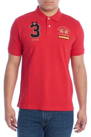 La Martina YMP315-PK031 Mens Short Sleeve Polo Shirt - - Size Small