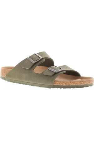 Birkenstock Womens Flat Sandals Arizona Slip On desert dust thyme - - Size UK 9.5