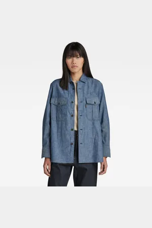 G-Star Womens G-Star RAW Officer Boyfriend Shirt - Cotton - Size Large