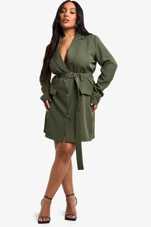 Boohoo Womens Plus D-ring Utility Blazer Dress - - Size 26 UK