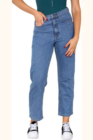MYT Womens Ribcage Straight Jeans in Cotton - Size 18 Regular
