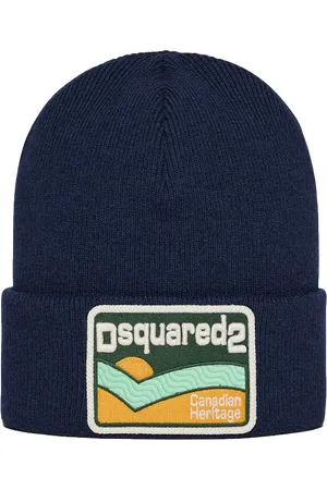 Dsquared2 Mens Canadian Heritage Beanie in Navy Cotton - One Size