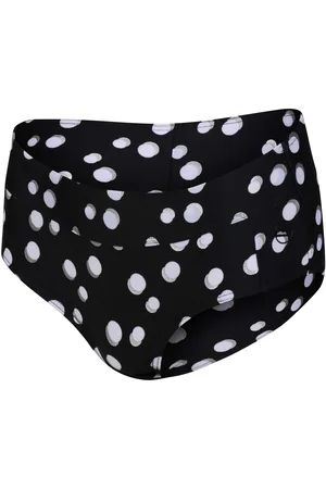 Regatta Womens Paloma Swim Briefs Bottoms in Black-White - Size 8 UK