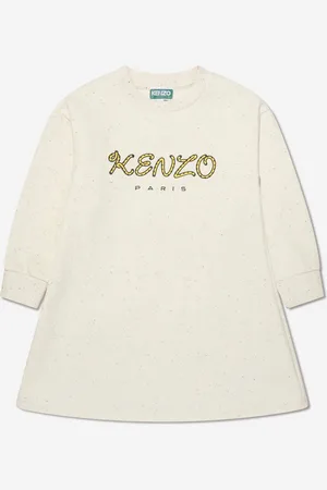 Kenzo Girls Logo Sweater Dress in - Size 14Y