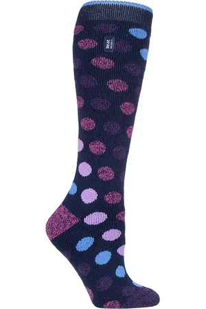 Heat Holders Womens LITE - Ladies Thin Extra Long Thermal Socks - Nylon - Size UK 4-6.5