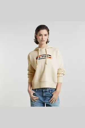 G-Star Womens G-Star RAW Old Skool Logo Loose Hoodie - Cotton - Size Small