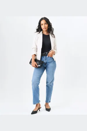 Gini London Womens Ruched Sleeves Fitted Blazer - Size 12 UK