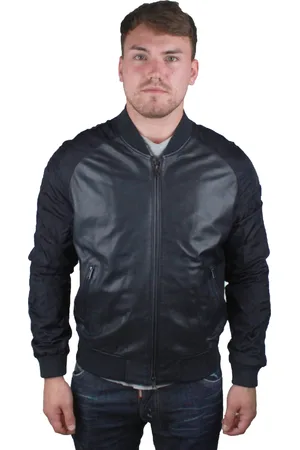 Emporio Armani Mens W1B54P W1P58 0011 Leather Jacket - - Size 40