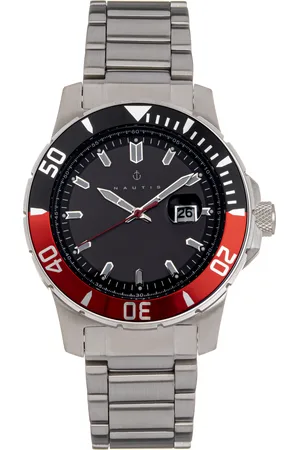 Nautis Mens Admiralty Pro 200 Bracelet Watch w/Date - Stainless Steel - One Size