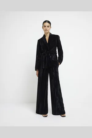 River Island Womens Blazer Belted Wrap Velvet - Size 8 UK