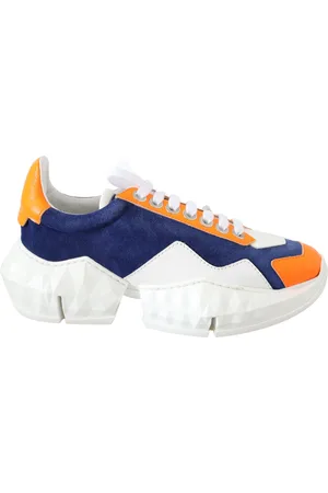 Jimmy Choo WoMens Diamond Orange Leather Sneaker - Size 36.5 EU/IT