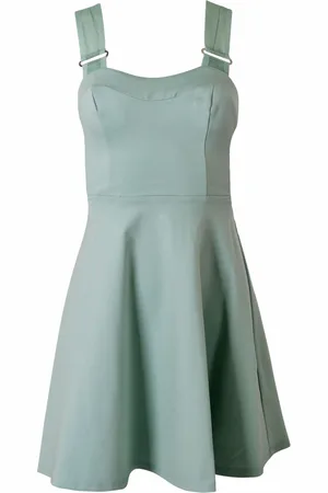 Topshop Womens Pinafore Strappy Skater Dress - viscose - Size 6 UK