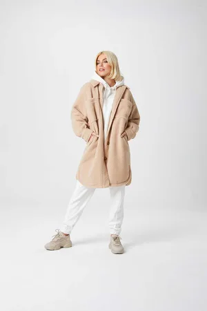 Urban Bliss Womens Teddy Longline Borg Shacket - Size Small