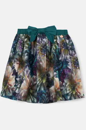 Angel & Rocket Girls Mirielle Multi Jacquard Print Skirt - - Size 8Y