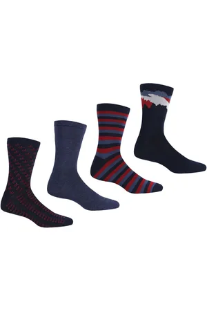Regatta Mens Lifestyle Socks (Pack of 4) (Dark Denim) - - Size UK 6-9