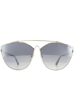 Tom Ford Womens Sunglasses Jacquelyn 0563 28C Shiny Rose Smoke Mirrored Metal - One Size