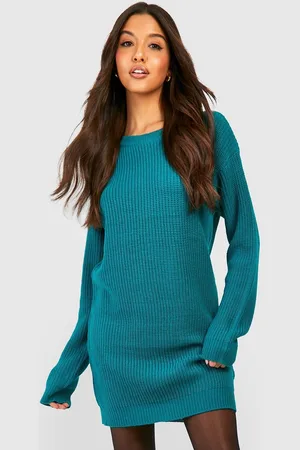 Boohoo Womens Crew Neck Jumper Dress - - Size 8 UK