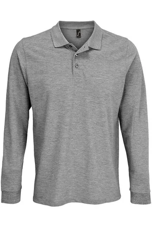 Sols Mens Unisex Adult Prime Pique Long-Sleeved Polo Shirt ( Marl) - Size X-Small