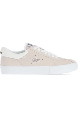 Lacoste Mens Trackserve Trainers in Off White Suede - Size UK 7