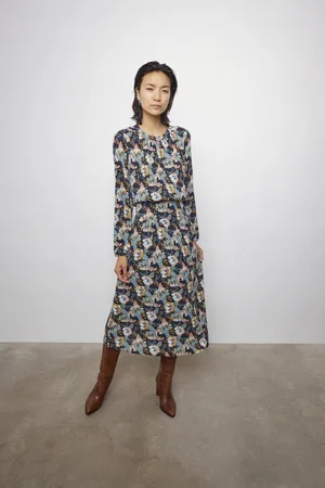 IKKS Womens Long Sleeve Floral Maxi Dress - - Size 8 UK