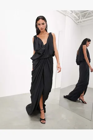 ASOS Womens memory draped structure maxi dress in - Size 10 UK