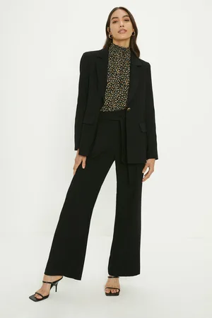 Oasis Womens Belted Wide Leg Trouser - - Size 8 UK