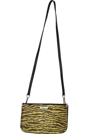 Kenzo Pre-owned Womens Double Pouch Crossbody Bag in Multicolor Canvas and Leather - - One Size